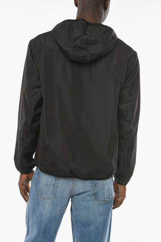 Nylon PACKABLE HOOD Windbreaker with Maxipockets