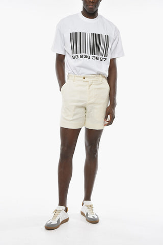 Shorts Sartoriali Testurizzati con Zip e Tasche