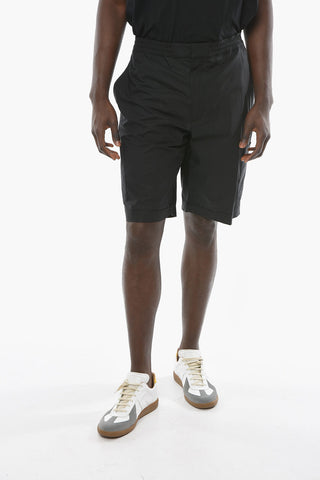 Elastic Wasitband Cotton Cargo Shorts