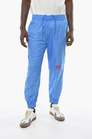 Pantaloni Joggers in Tessuto Tecnico con Logo Barcode