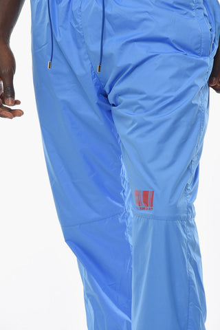 Pantaloni Joggers in Tessuto Tecnico con Logo Barcode