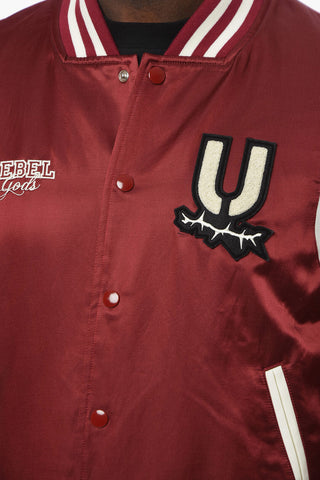 UNDERCOVERISM Bomber in Satin con Ricamo e Applicazione