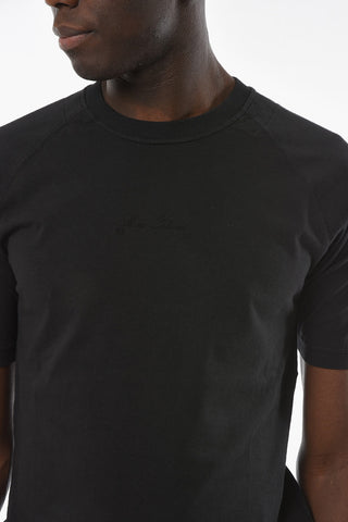 T-shirt 82 22 con Girocollo a Coste e Logo Lettering Ton-sur-ton