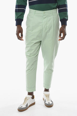 Pantaloni a Gamba Diritta con Pince Frontale e Tasche con Aletta