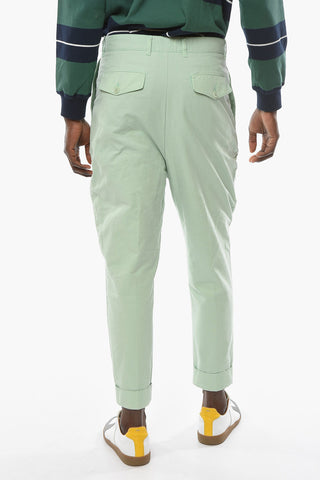 Pantaloni a Gamba Diritta con Pince Frontale e Tasche con Aletta