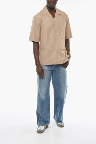 Short-sleeved SESAME Blouse with Breast-pocket