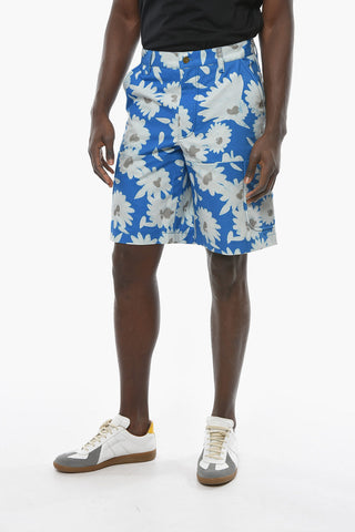 LE SPLASH Floral Patterned GIARDINO Cotton Shorts
