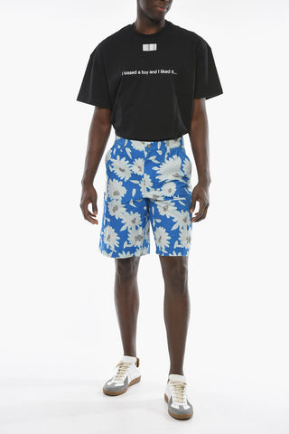 LE SPLASH Floral Patterned GIARDINO Cotton Shorts