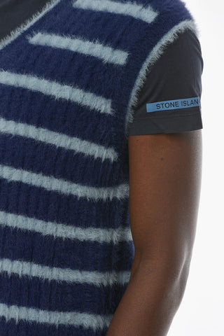 Striped NEVE Eyelash Fabric Vest