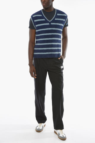 Striped NEVE Eyelash Fabric Vest