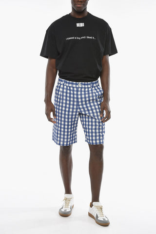 LE SPLASH Single-pleated GELATI Gingham Motif Shorts