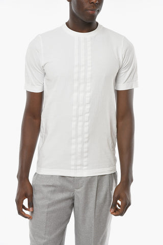 Y-3 YOHJI YAMAMOTO Crew-neck T-shirt with Striped Pattern