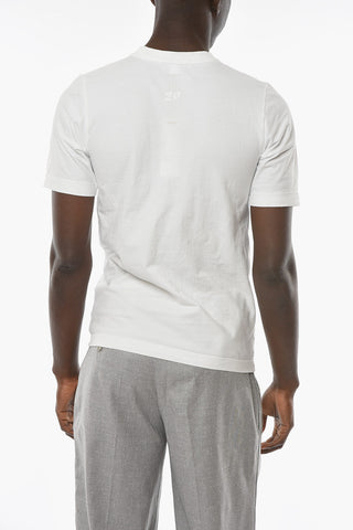 Y-3 YOHJI YAMAMOTO Crew-neck T-shirt with Striped Pattern