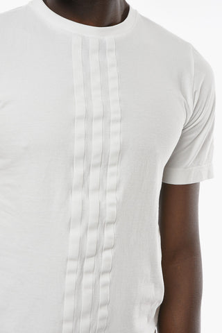 Y-3 YOHJI YAMAMOTO Crew-neck T-shirt with Striped Pattern