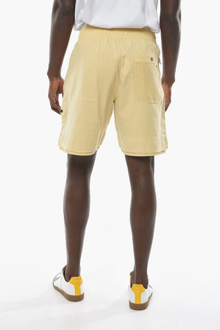 SHADOW PROJECT Drawstringed Shorts with Back Openwork Pocket