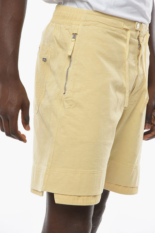 SHADOW PROJECT Drawstringed Shorts with Back Openwork Pocket