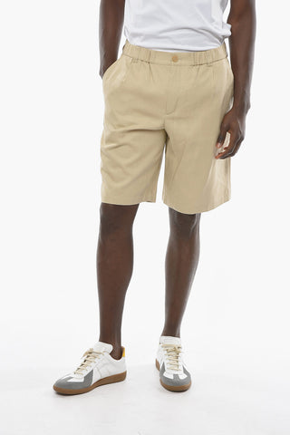 LE SPLASH Single-pleated GELATI Shorts with Belt Loops
