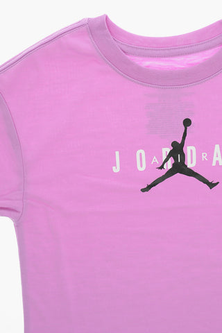 AIR JORDAN Logo Printed Solid Color Crew-neck T-Shirt