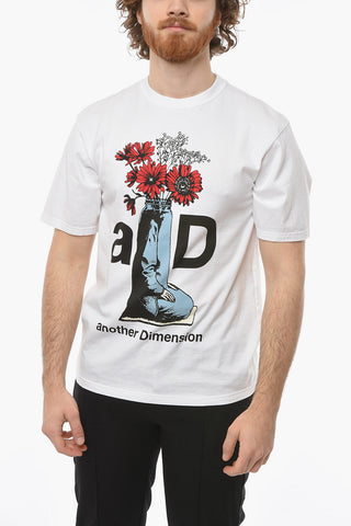 Crew-neck T-shirt wiht Maxi Multicolored Print