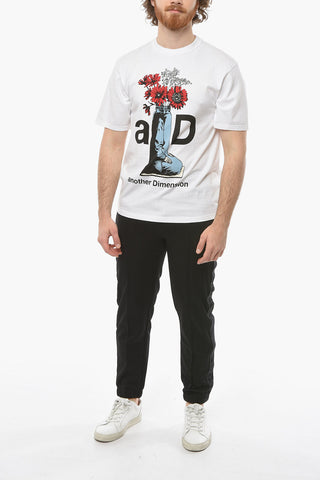 Crew-neck T-shirt wiht Maxi Multicolored Print