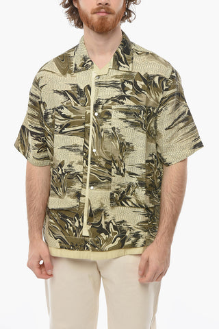 SHADOW PROJECT Short-sleeve Shirt with Neo Flora Allover