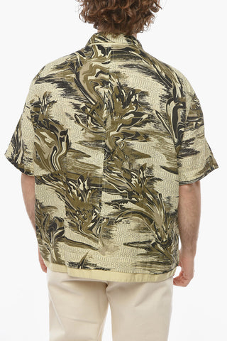 SHADOW PROJECT Camicia a Maniche Corte con Stampa Neo Flora Allover