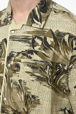 SHADOW PROJECT Short-sleeve Shirt with Neo Flora Allover