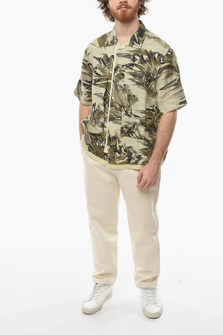 SHADOW PROJECT Short-sleeve Shirt with Neo Flora Allover