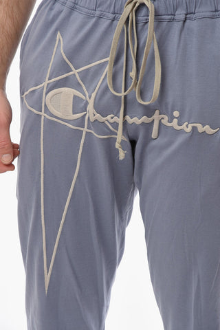 RICK OWENS X CHAMPION Joggers in Cotone Ricamato