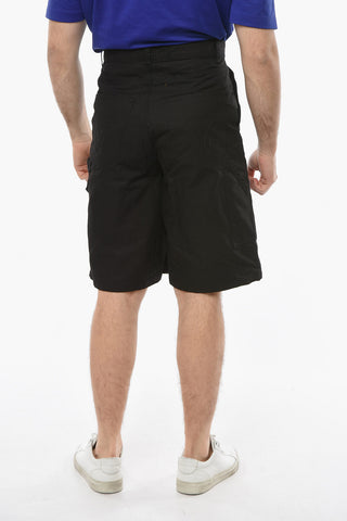 Cotton Worker Fit Shorts with Belt Loops
