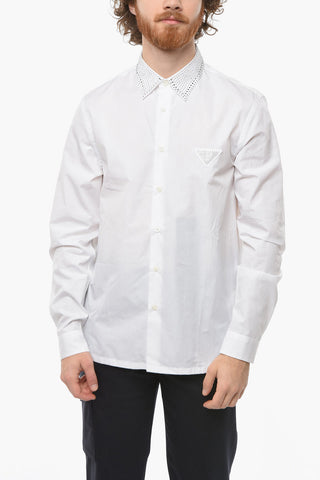 Popeline Cotton PARTY PROJECT Shirt with Crystals
