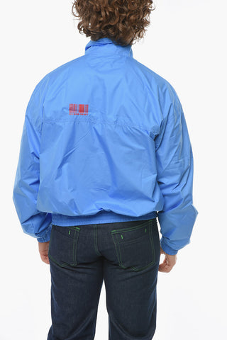 Windbreaker wit Logo Barcode