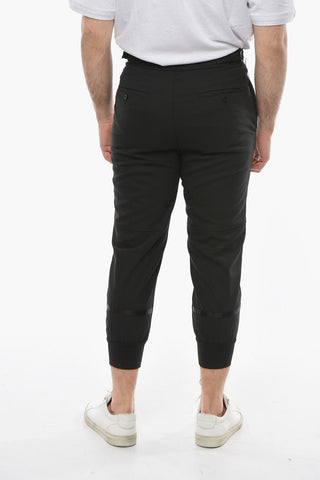 Low Waist Virgin Wool Blend 4-Pockets Slim Fit Pants