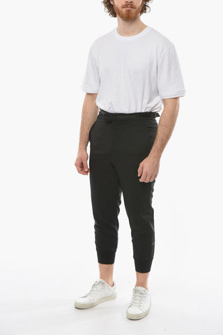 Low Waist Virgin Wool Blend 4-Pockets Slim Fit Pants