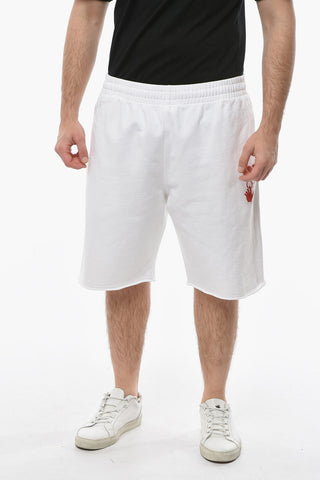 Drawstringes STARRED ARROW Shorts with Contrasting Logo Print