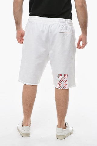 Drawstringes STARRED ARROW Shorts with Contrasting Logo Print