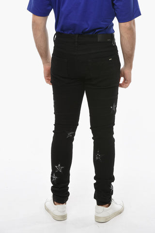 Jeans BANDANA STAR Skinny Fit con Effetto Distress 14cm