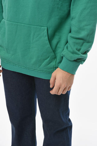 UNDERCOVERISM Felpa Hoodie con Lettering a Contrasto e Tasca a Marsupio