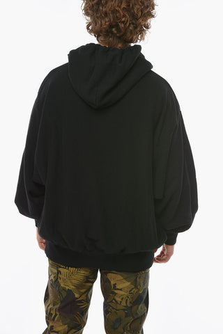 Jersey Cotton Hoodie Sweatshirt with Multicolor Print