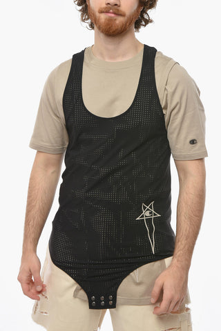 RICK OWENS X CHAMPION Perforated Fabric BASKETBALL Tank Bodysuit