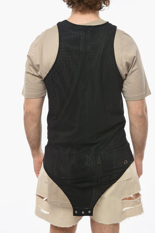 RICK OWENS X CHAMPION Perforated Fabric BASKETBALL Tank Bodysuit
