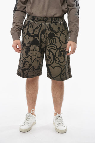 CHITO Shorts con Coulisse e Stampa Logo Allover