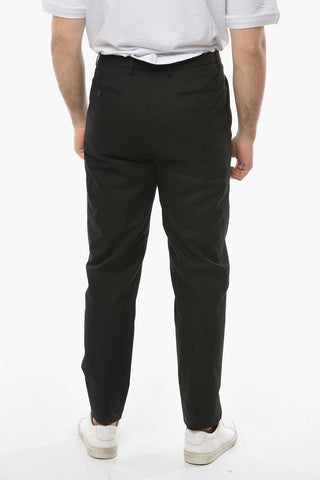 Pantaloni a Gamba Diritta e Vita Alta con Pince