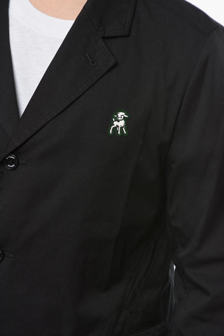 THE SHEPHARD 3 Button Cotton Blend Blazer with Notch Lapel