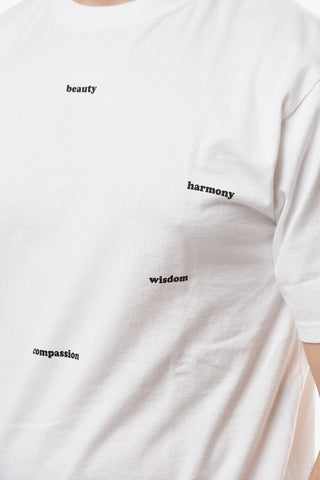 Crew-neck T-shirt with Back Graphic Print and Contrasting Lettering