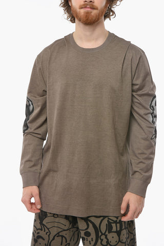 CHITO Long-sleeve T-shirt with Logoed Embroidery and Contrasting Print