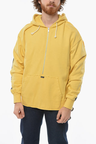 UNDERCOVERISM Felpa Hoodie Multitessuto con Fantasia a Quadri