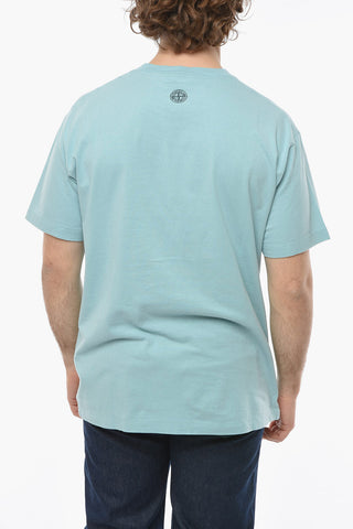 INK TWO Crew-neck T-shirt with Contrasting Lettering