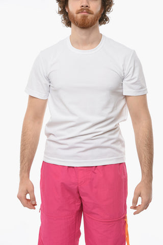 HOMME PLUS Technical Fabric T-shirt with Back Multicolor Print