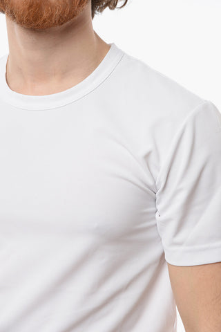 HOMME PLUS Technical Fabric T-shirt with Back Multicolor Print